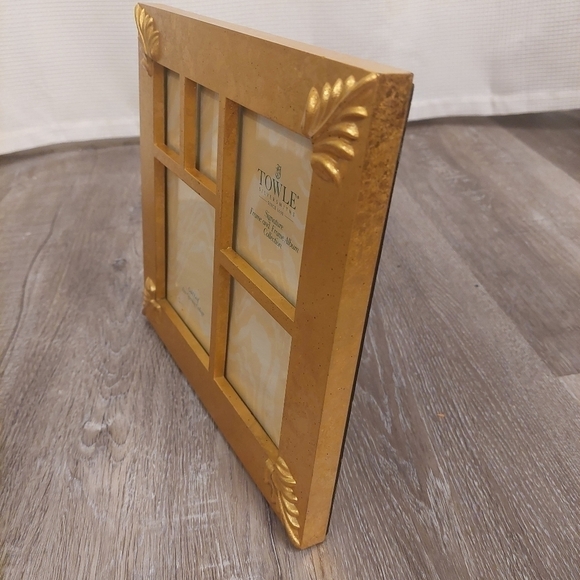 TOWLE Silversmiths gold leaf collage picture frame - Picture 9 of 10